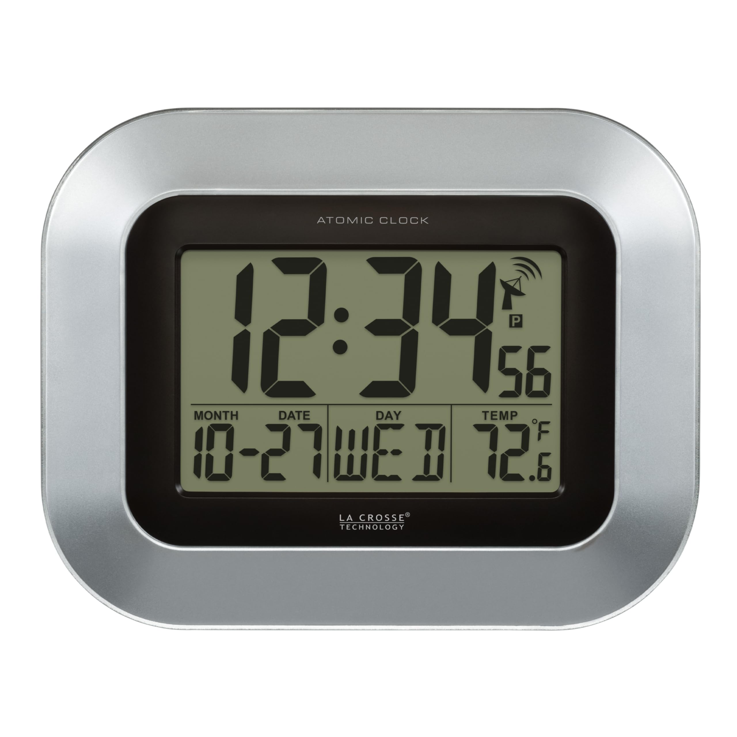 La Crosse Technology Atomic Digital Wall Clock with Temperature